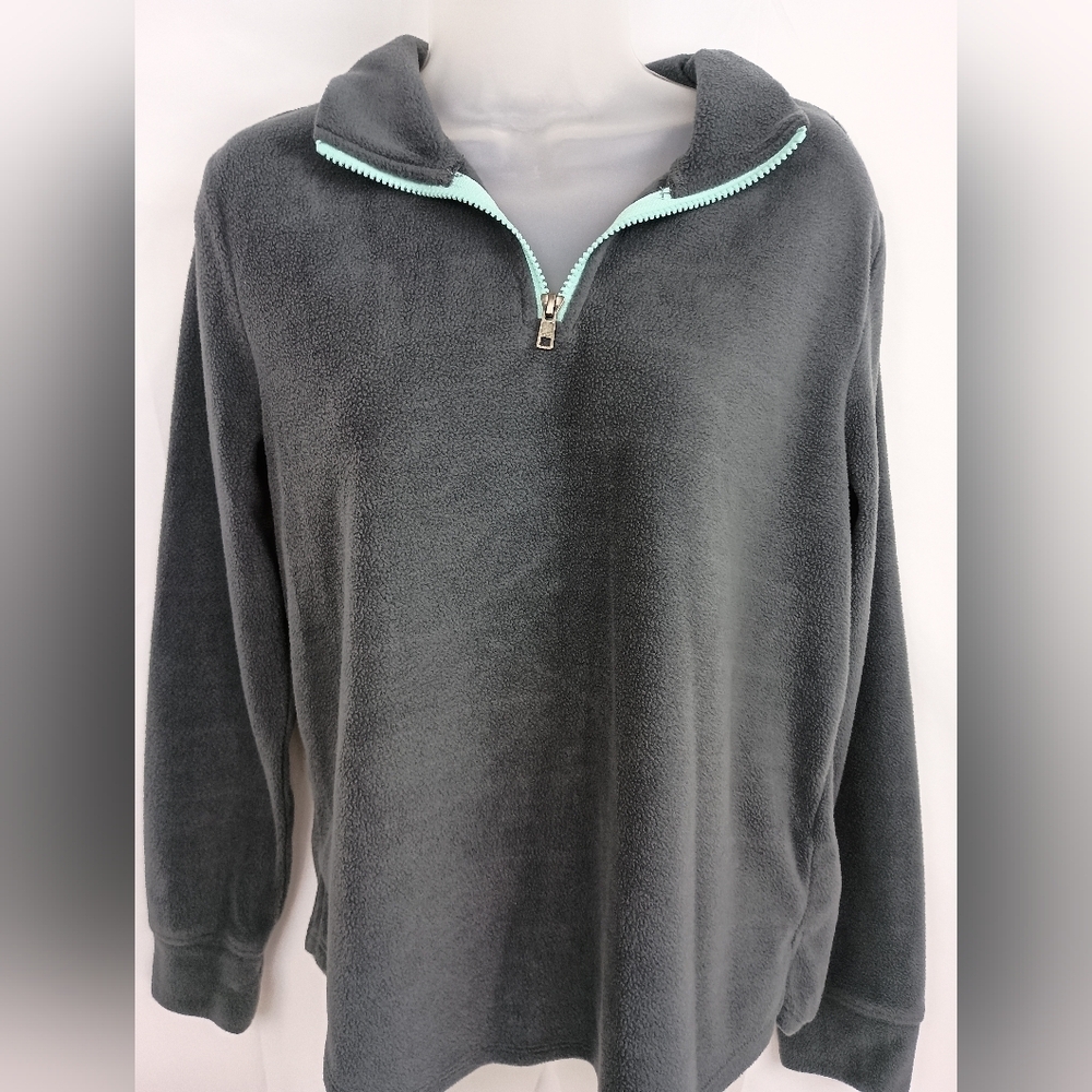 2/$30 Gray MAURICES Half-Zip Women's Fleece Pullover (#1,304)‎